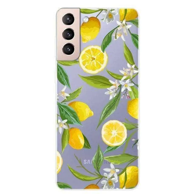 S21 Clear Transparent Soft TPU Themed Cover