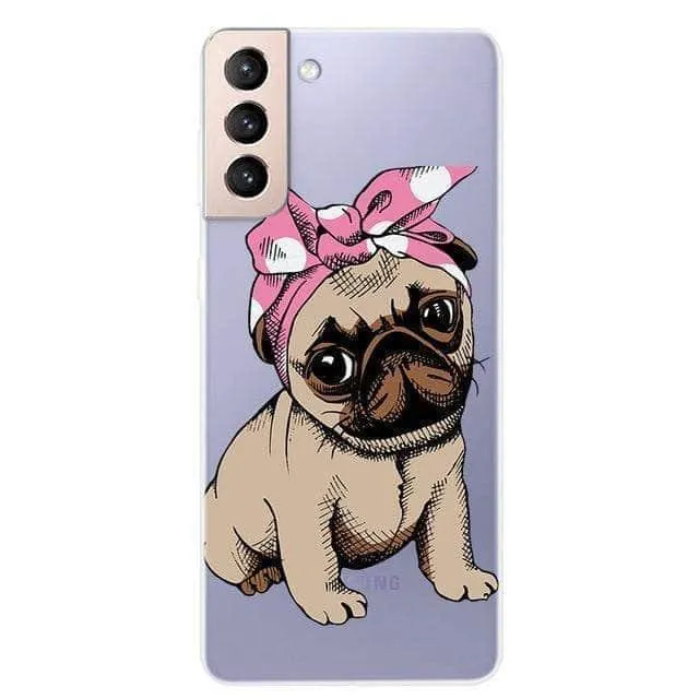 S21 Clear Transparent Soft TPU Themed Cover