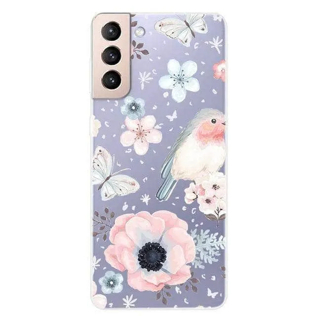 S21 Clear Transparent Soft TPU Themed Cover