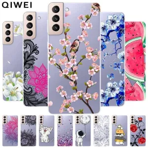 S21 Clear Transparent Soft TPU Themed Cover