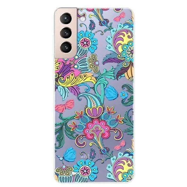 S21 Clear Transparent Soft TPU Themed Cover