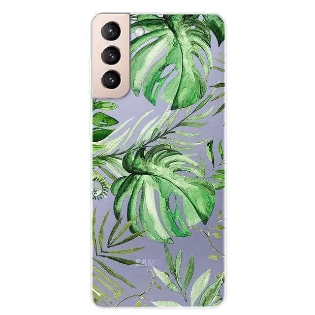 S21 Clear Transparent Soft TPU Themed Cover