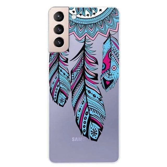 S21 Clear Transparent Soft TPU Themed Cover