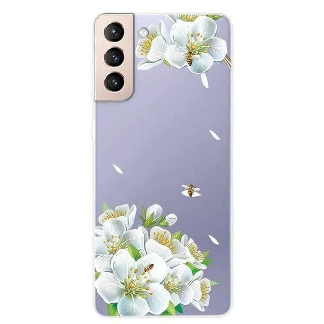S21 Clear Transparent Soft TPU Themed Cover