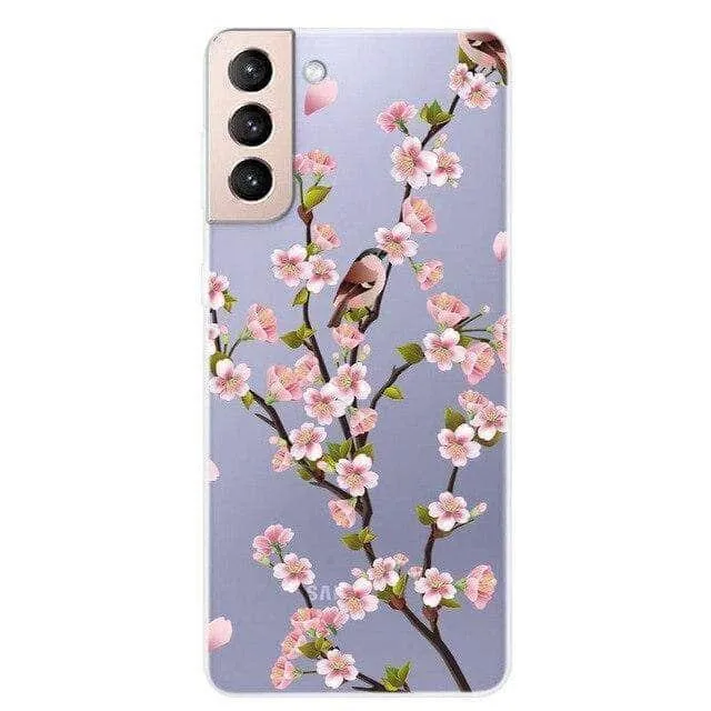 S21 Clear Transparent Soft TPU Themed Cover