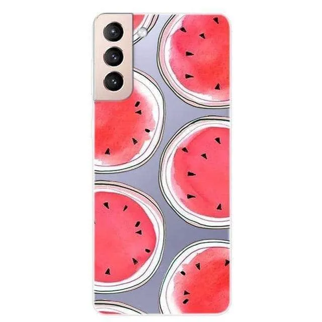 S21 Clear Transparent Soft TPU Themed Cover