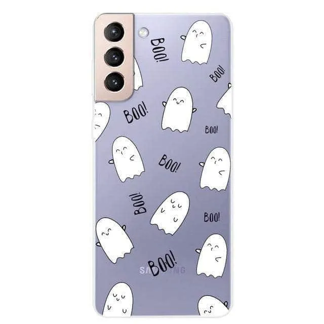 S21 Clear Transparent Soft TPU Themed Cover