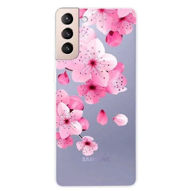 S21 Clear Transparent Soft TPU Themed Cover