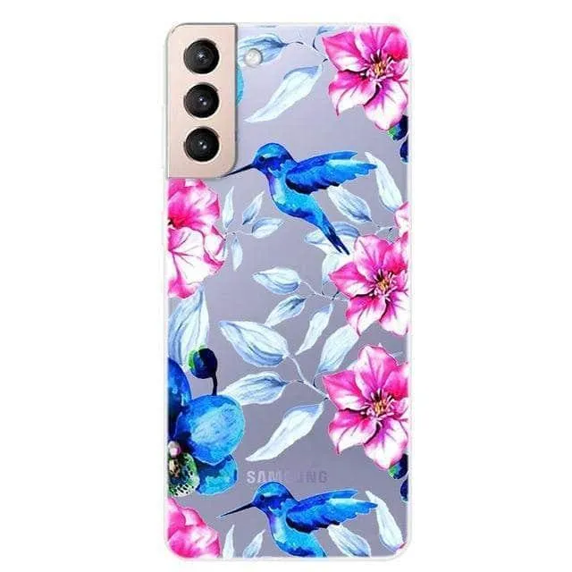 S21 Clear Transparent Soft TPU Themed Cover