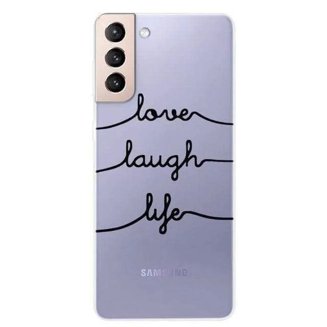S21 Clear Transparent Soft TPU Themed Cover