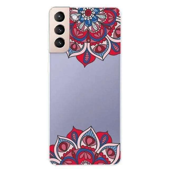 S21 Clear Transparent Soft TPU Themed Cover