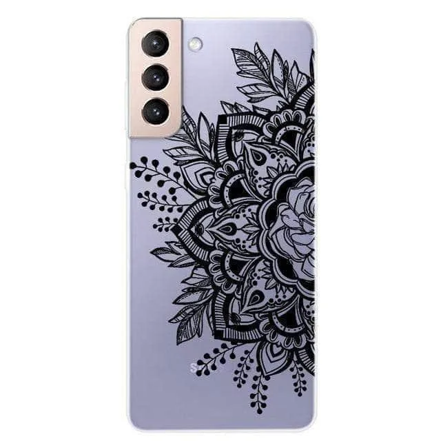 S21 Clear Transparent Soft TPU Themed Cover