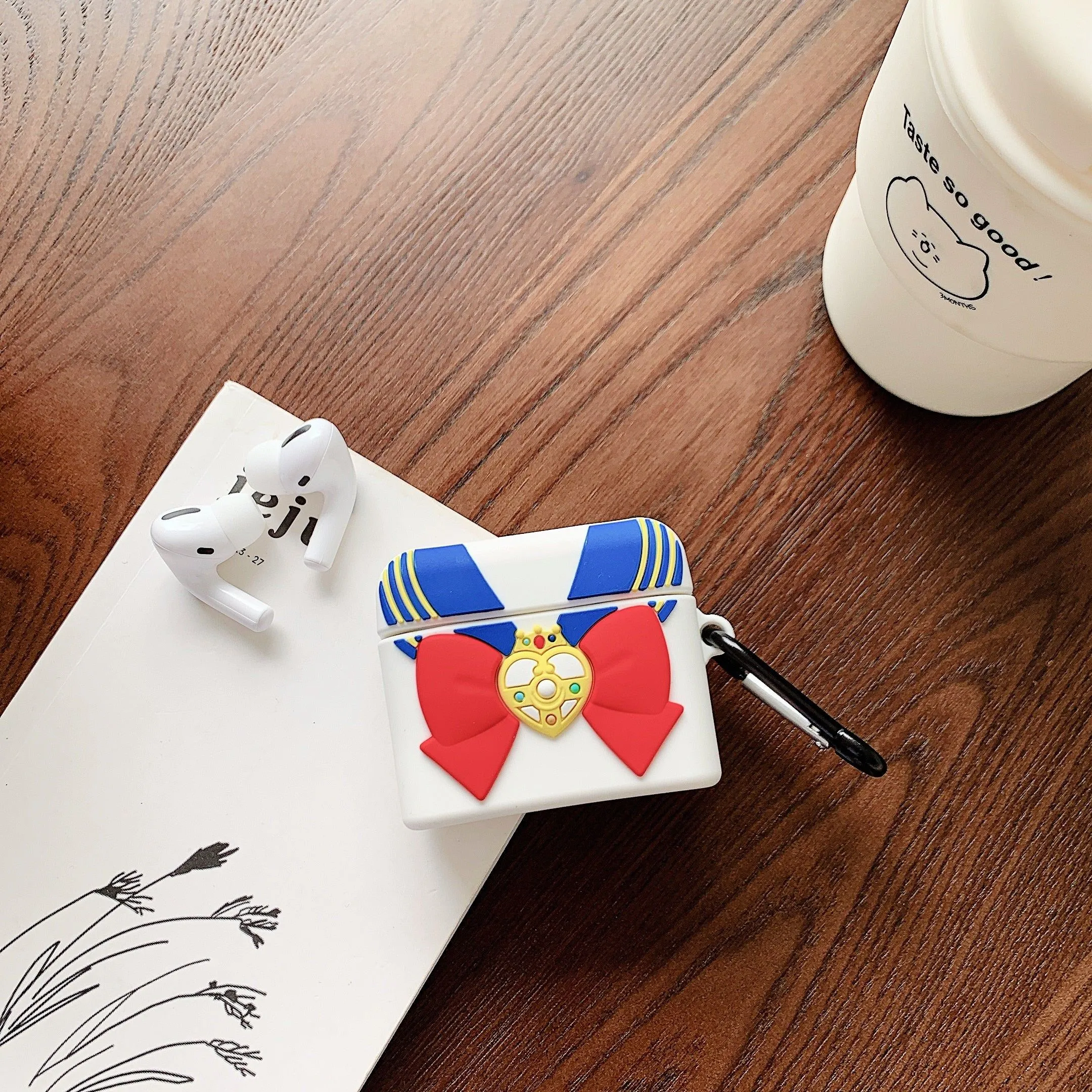 Sailor Moon AirPods Case Cartoon Bowknot PU Leather AirPod Case