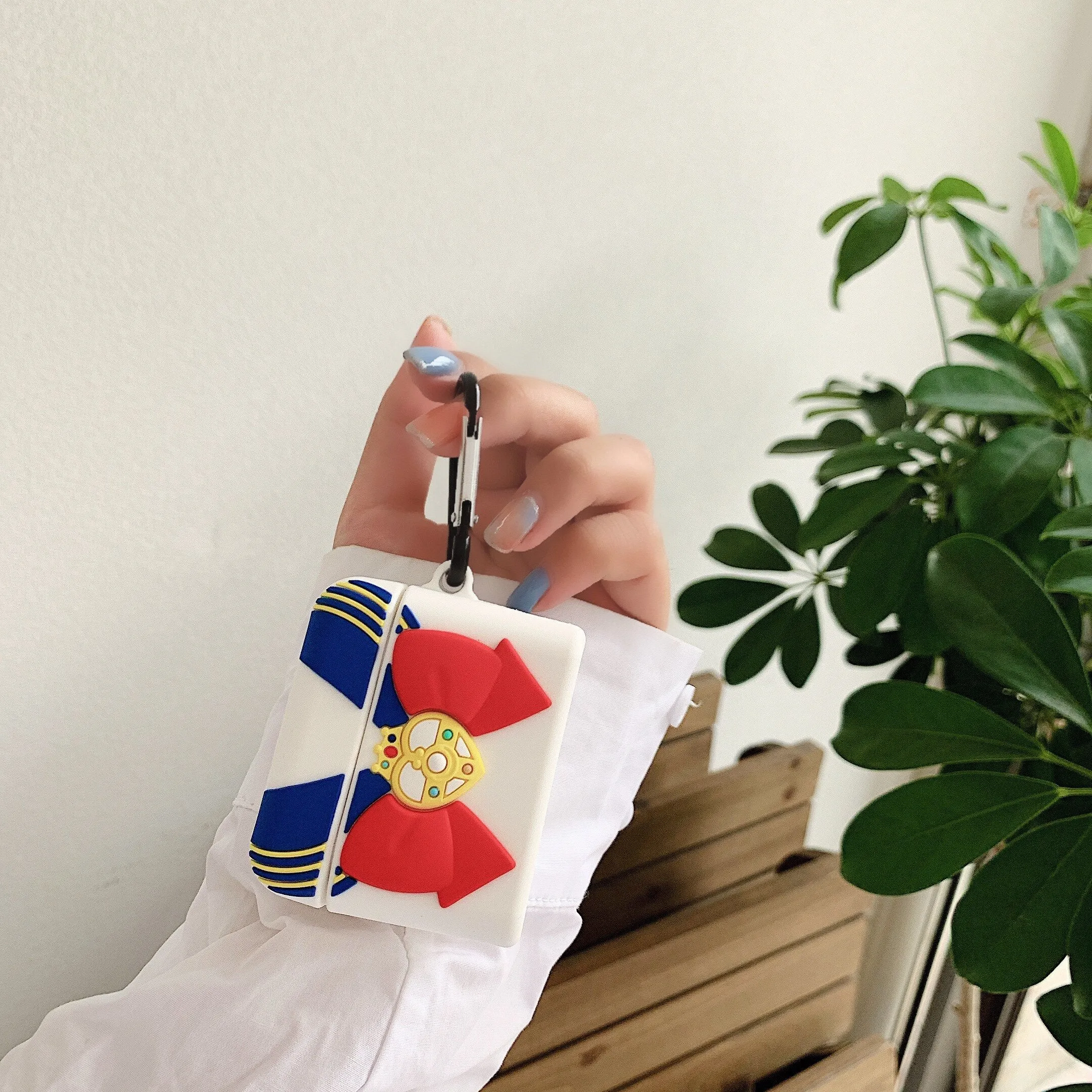 Sailor Moon AirPods Case Cartoon Bowknot PU Leather AirPod Case