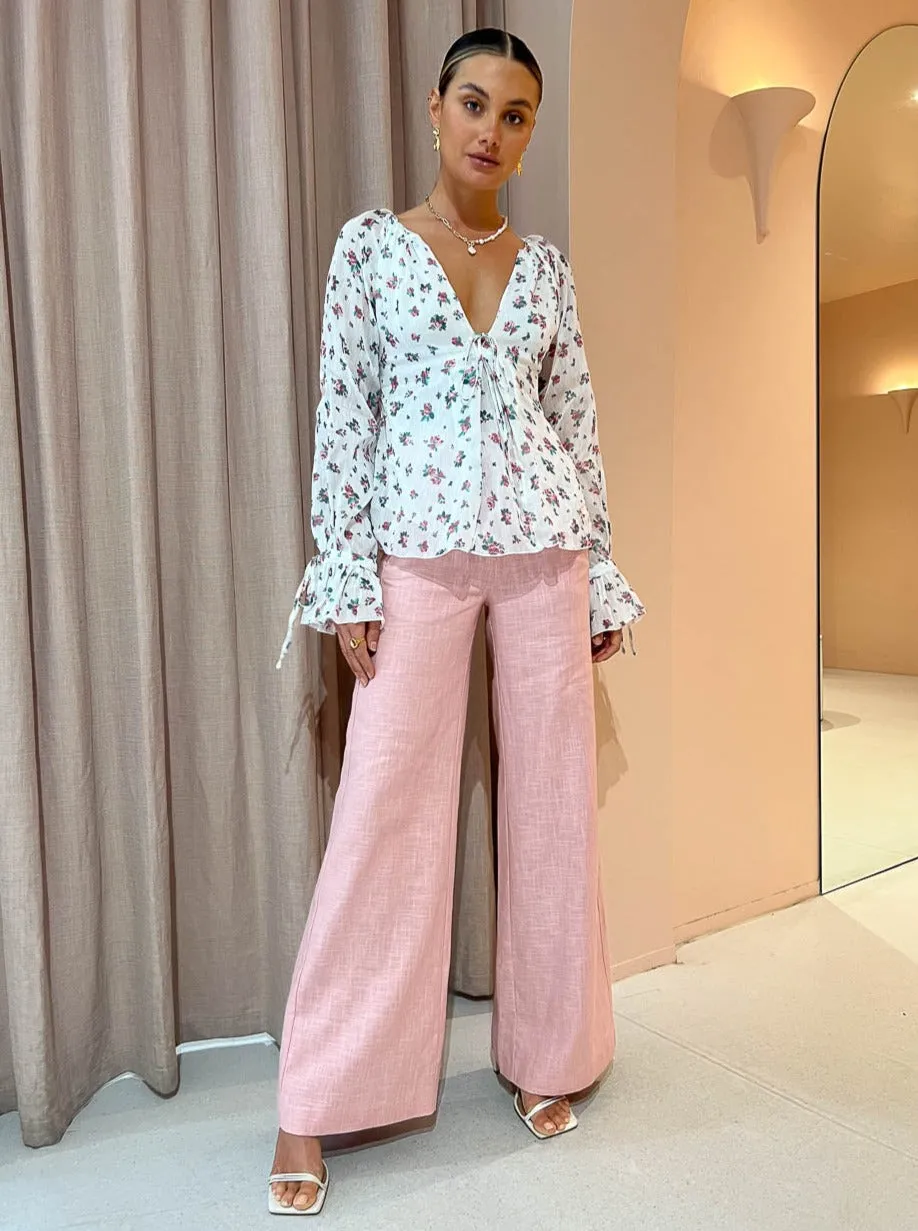 Saint Armont LAmour Blouse in Rose Floral Print