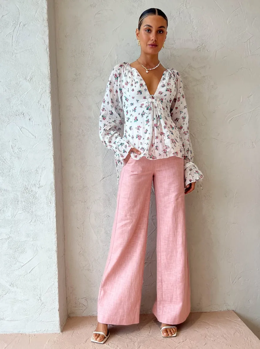 Saint Armont LAmour Blouse in Rose Floral Print