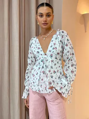 Saint Armont LAmour Blouse in Rose Floral Print
