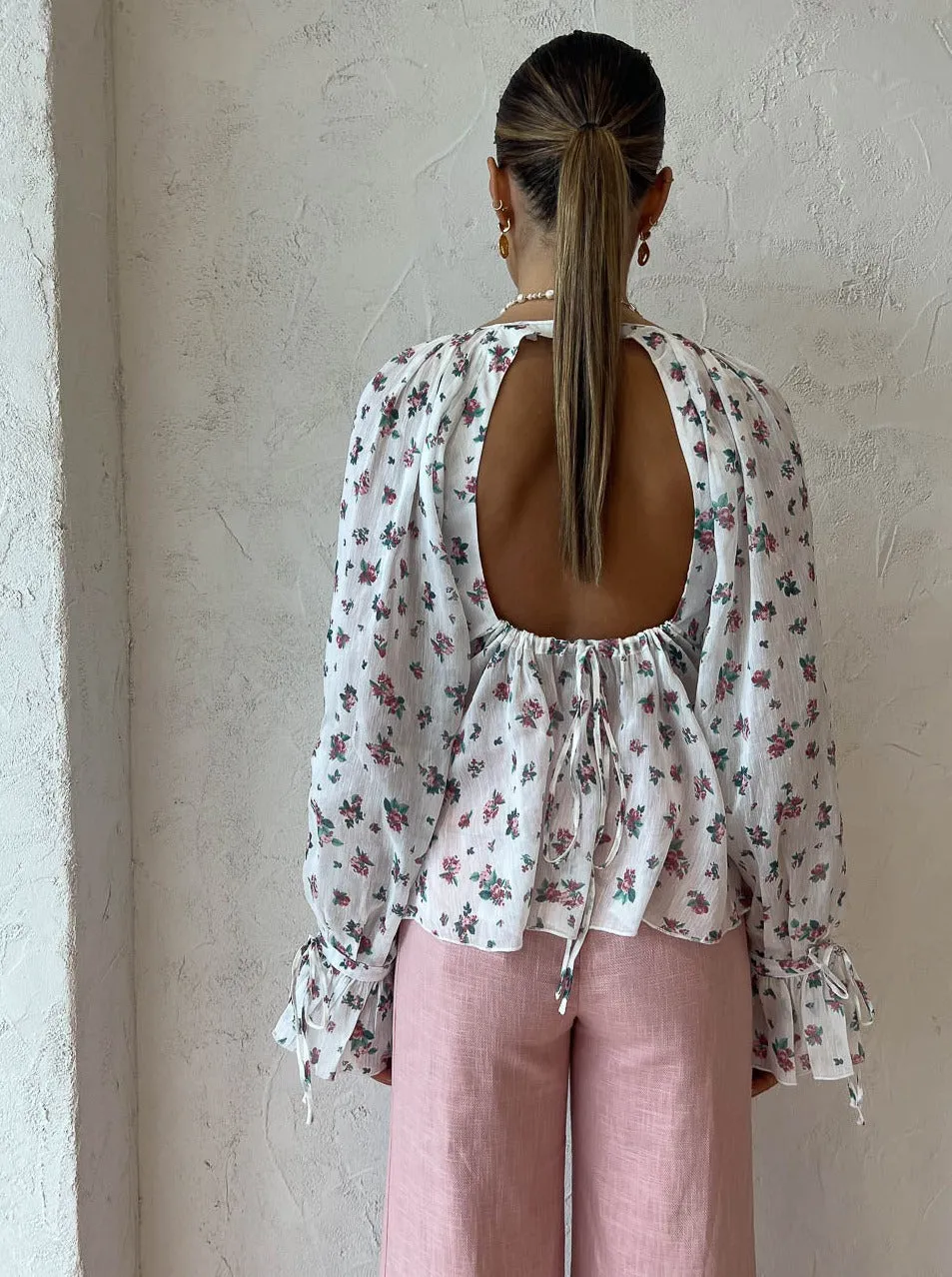 Saint Armont LAmour Blouse in Rose Floral Print