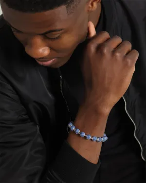 Saint Morta Iced Baller Bracelet Blue Iced Gold