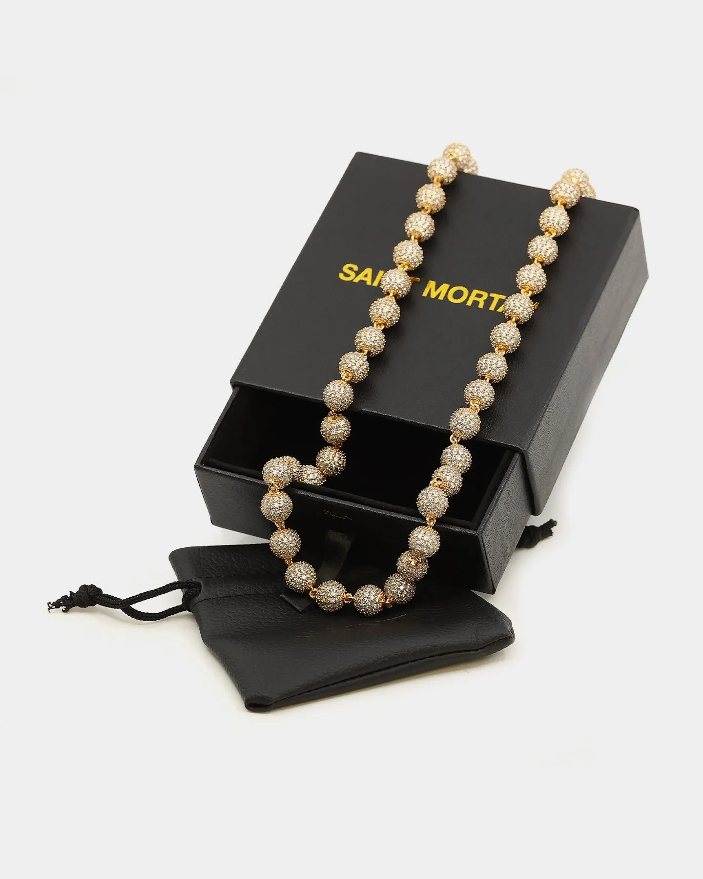 Saint Morta Iced Baller Chain 20" Iced Gold