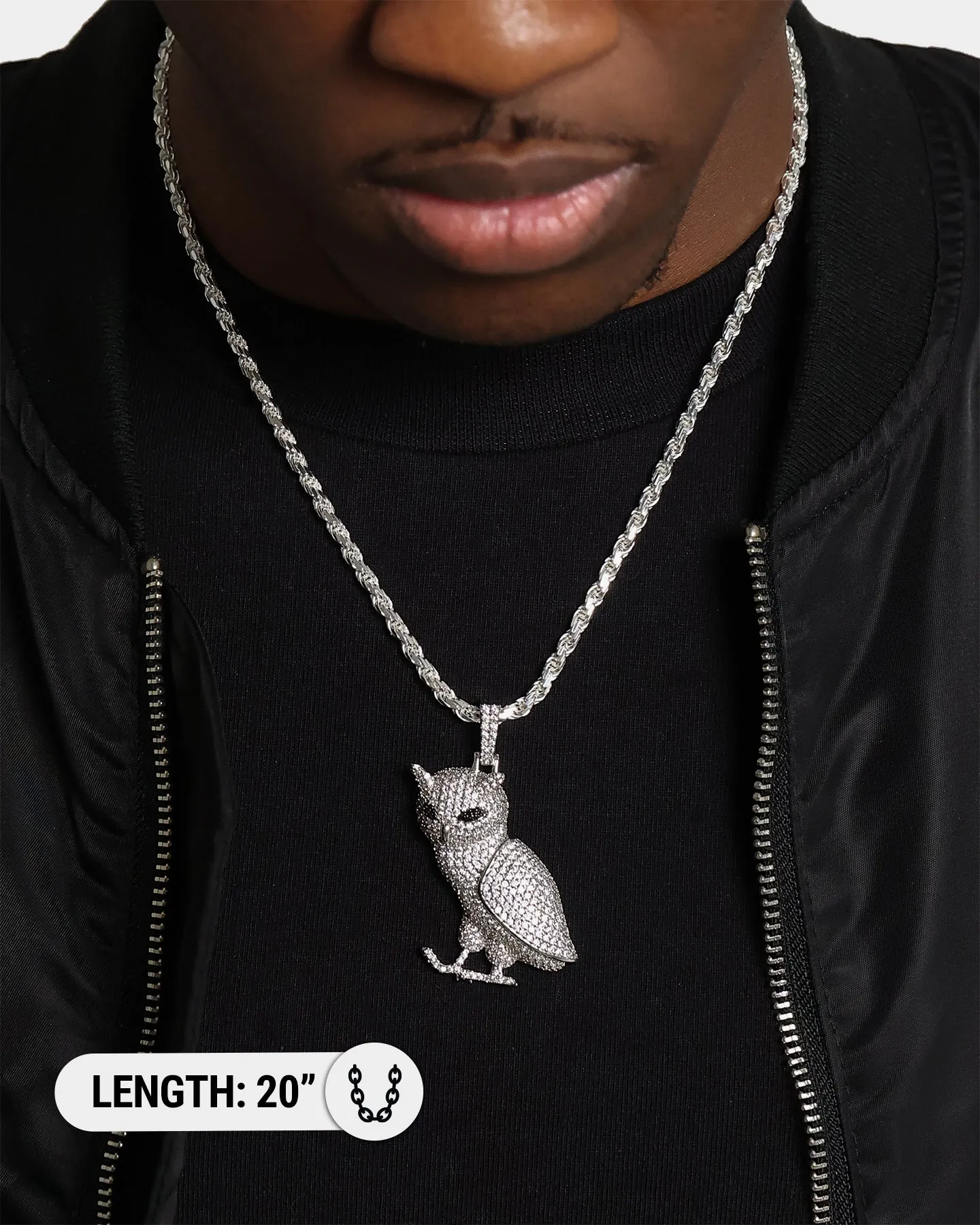Saint Morta Wisdom Pendant Iced White Gold