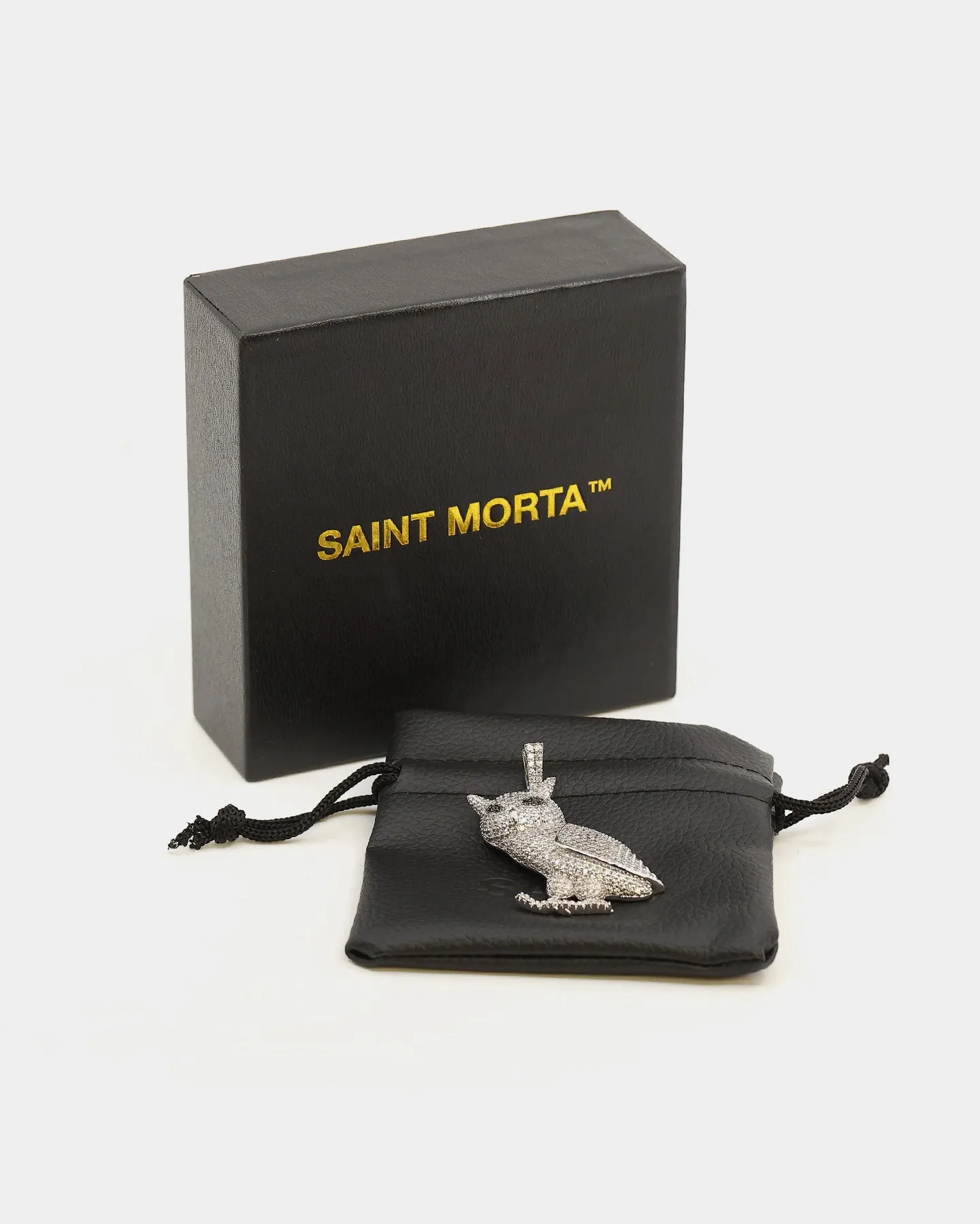 Saint Morta Wisdom Pendant Iced White Gold
