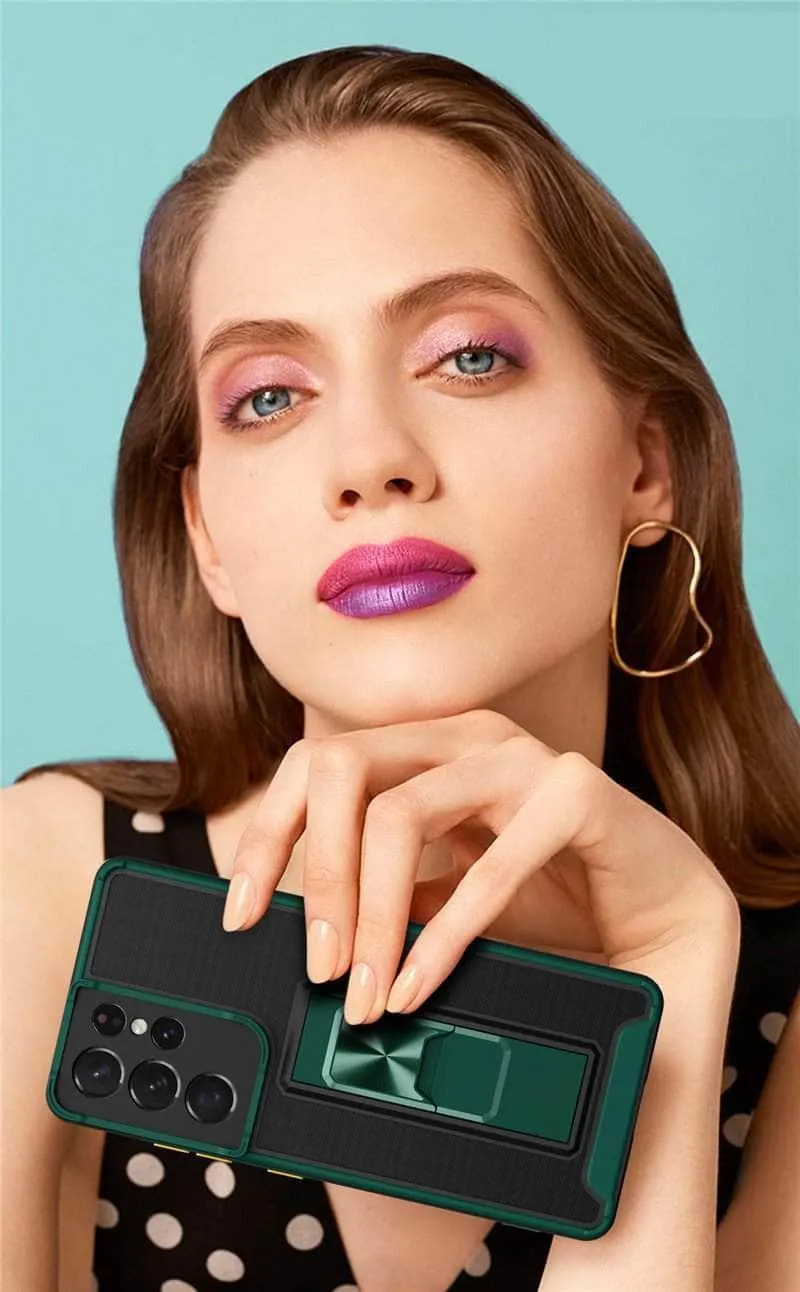 Samsung Galaxy A12 Luxury Shockproof Magnetic Holder Case