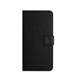 Samsung Galaxy A15 Leather Case Flip Cover Litchi Look - Black