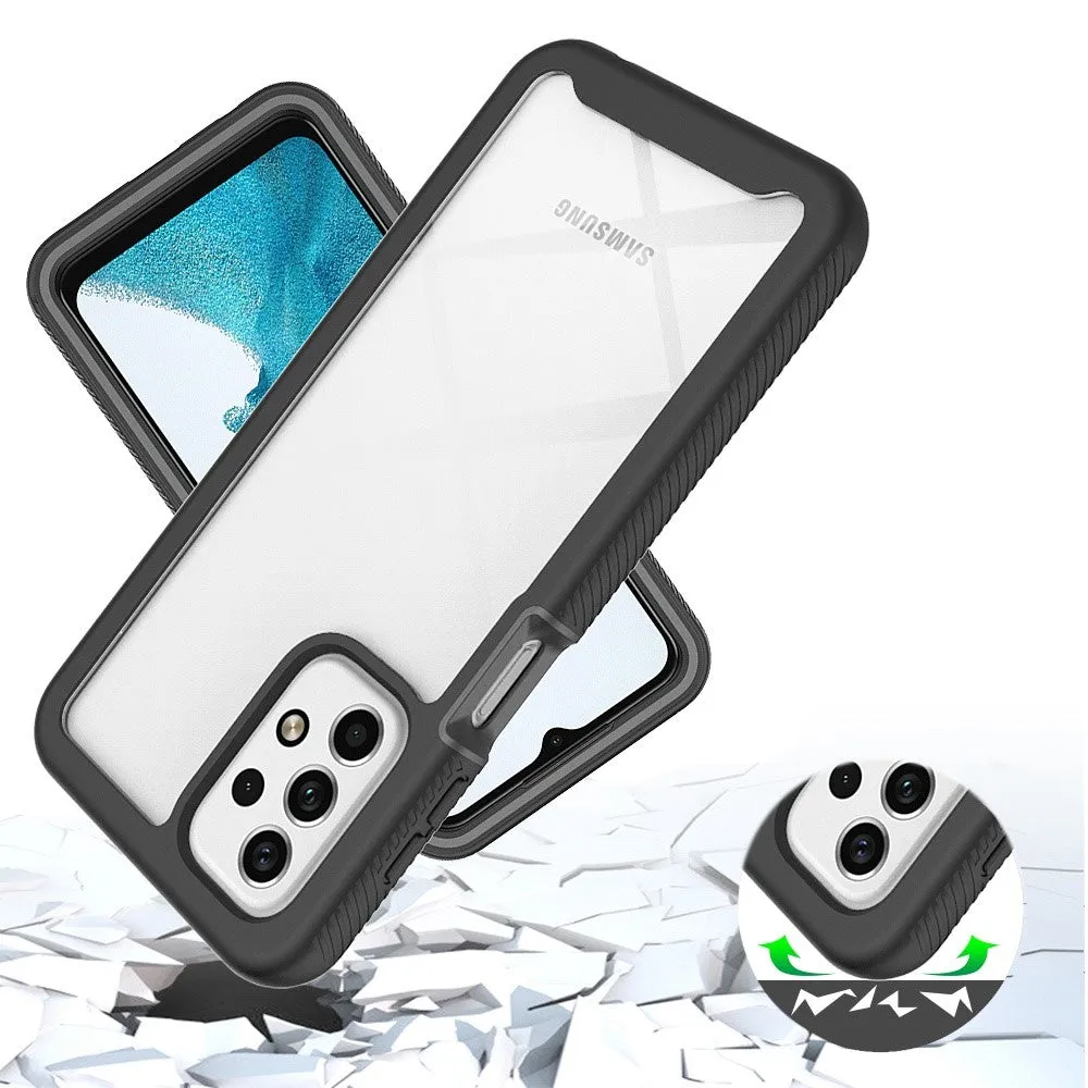 Samsung Galaxy A23 5G / A23 4G Hybrid 2in1 Cover Shock Proof   Acrylic Back - Black