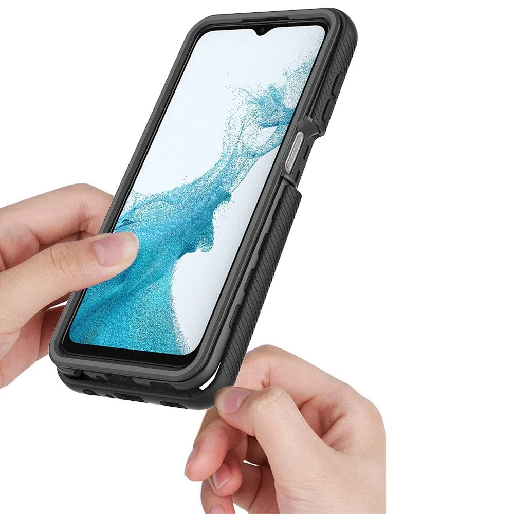 Samsung Galaxy A23 5G / A23 4G Hybrid 2in1 Cover Shock Proof   Acrylic Back - Black