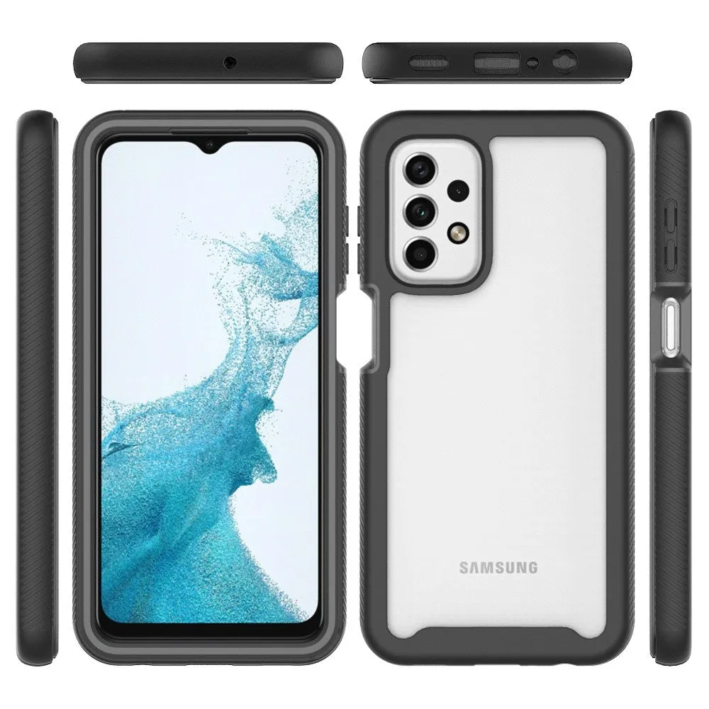 Samsung Galaxy A23 5G / A23 4G Hybrid 2in1 Cover Shock Proof   Acrylic Back - Black