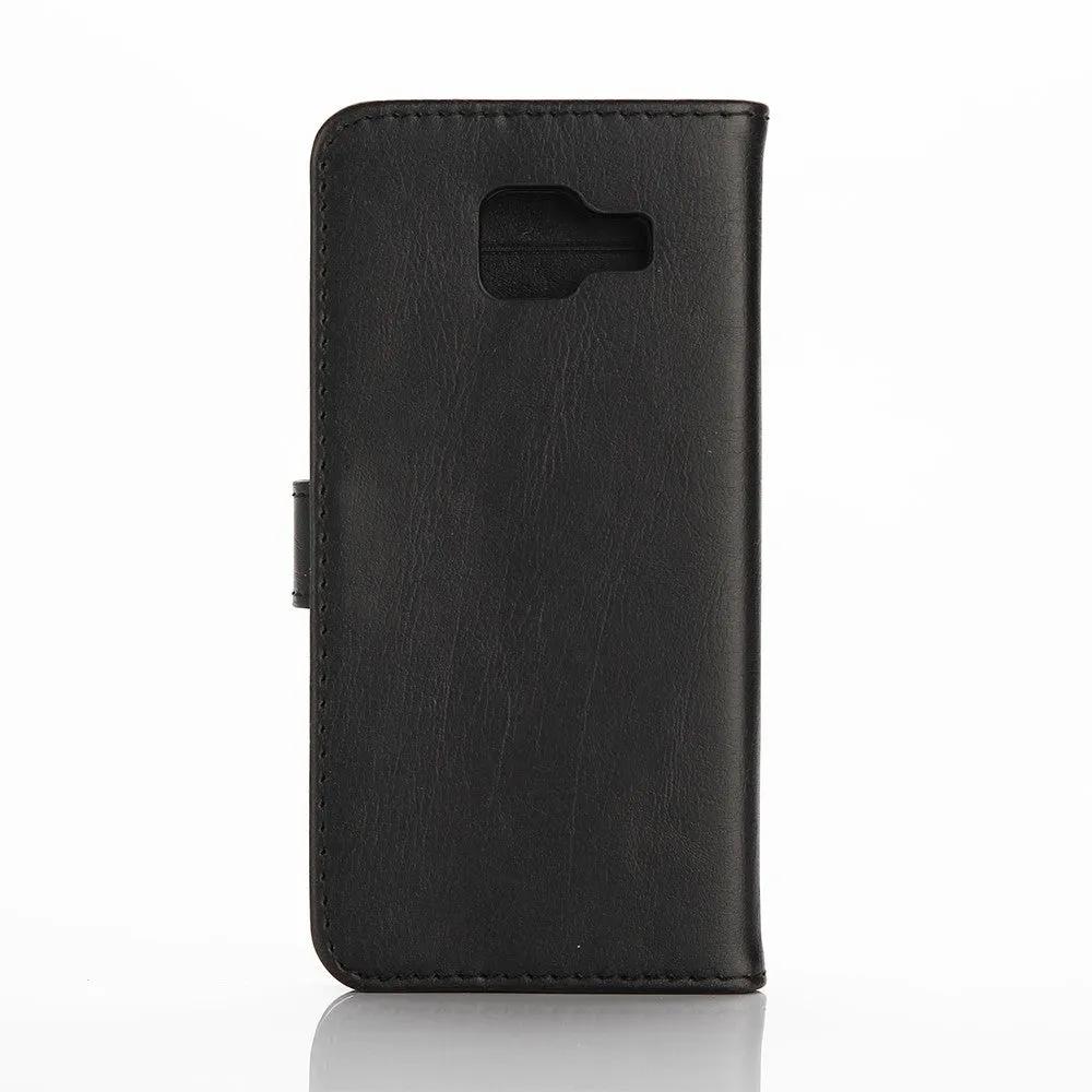 Samsung Galaxy A3 (2017) leather case cover with card holder - Black