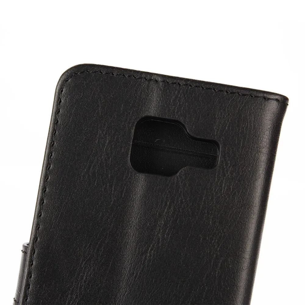 Samsung Galaxy A3 (2017) leather case cover with card holder - Black