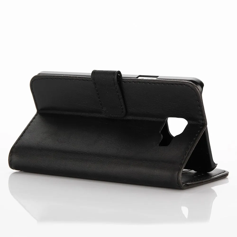 Samsung Galaxy A3 (2017) leather case cover with card holder - Black