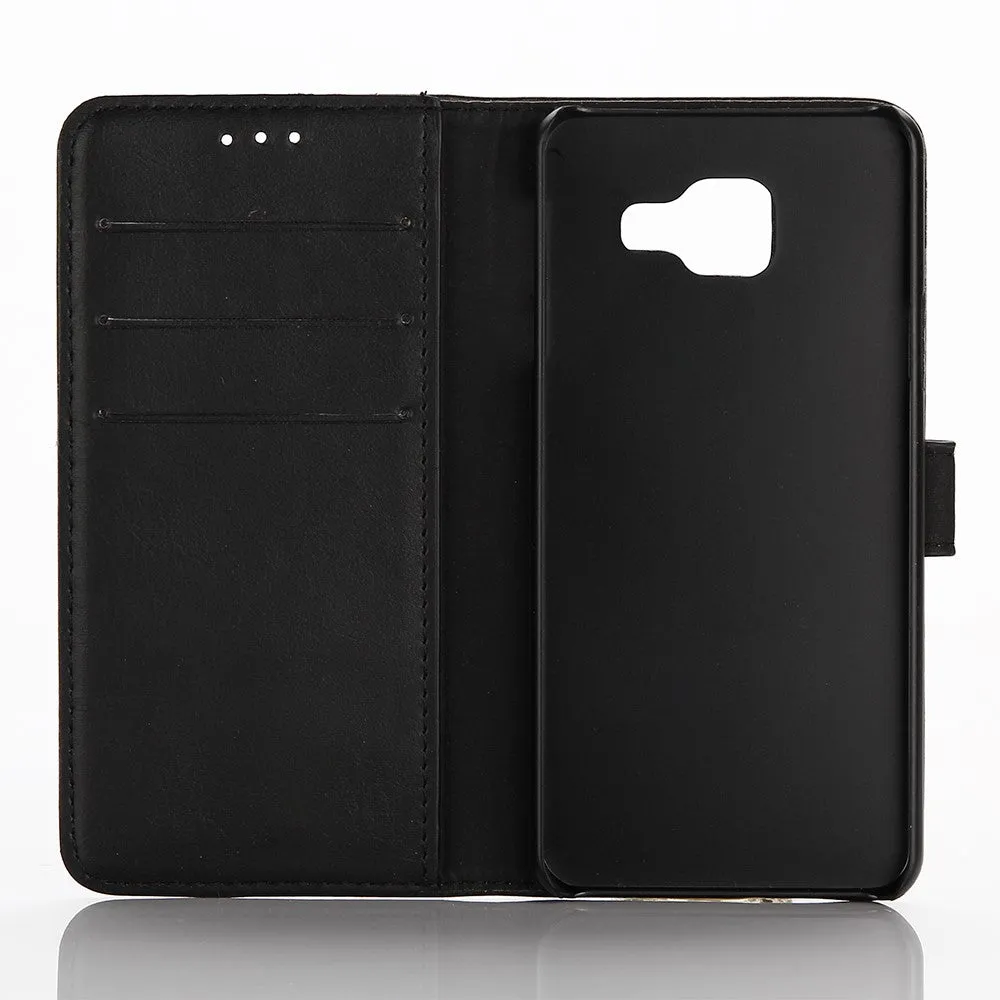 Samsung Galaxy A3 (2017) leather case cover with card holder - Black