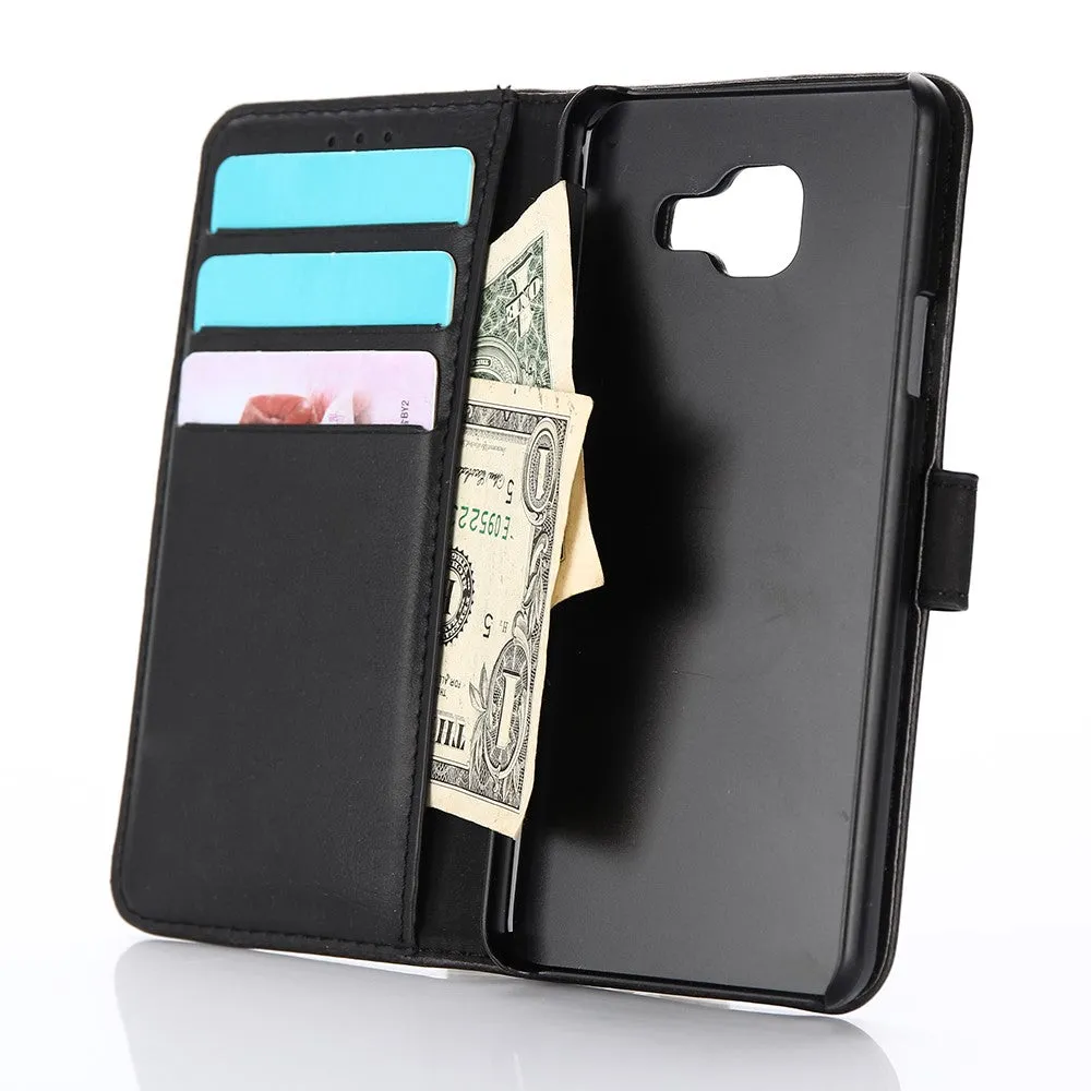 Samsung Galaxy A3 (2017) leather case cover with card holder - Black