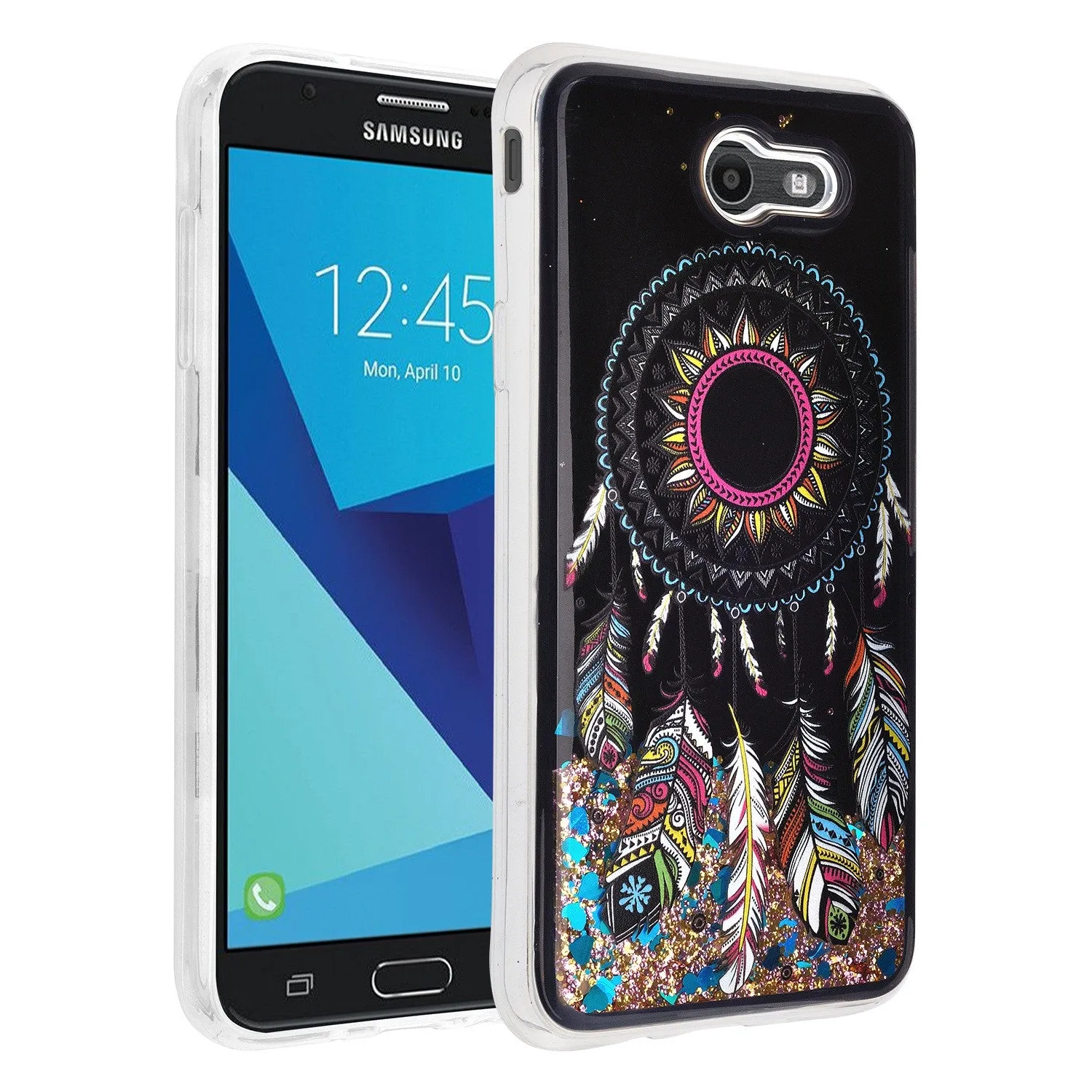 Samsung Galaxy J7 (2017) / J7 Sky Pro / J7 Perx / J7 V / J7 Prime / Galaxy Halo Case, Luxury Bling Glitter Liquid Quicksand Cover - Dream Catcher