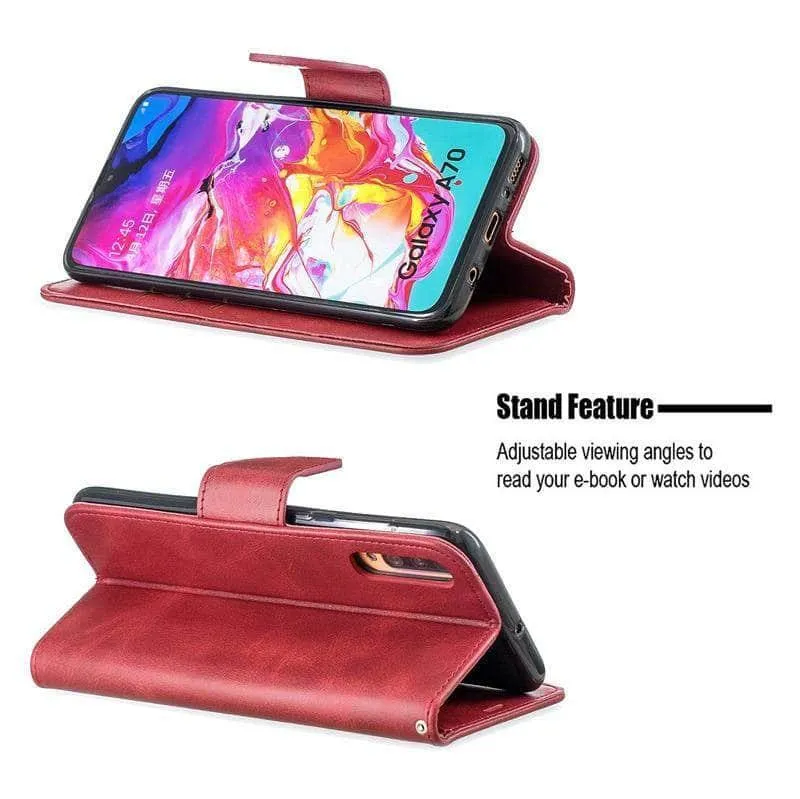Samsung Galaxy Note 10 Plus A70 A20E A50 A40 A30 A10 J6 J4 Plus Vintage Flip Book Case