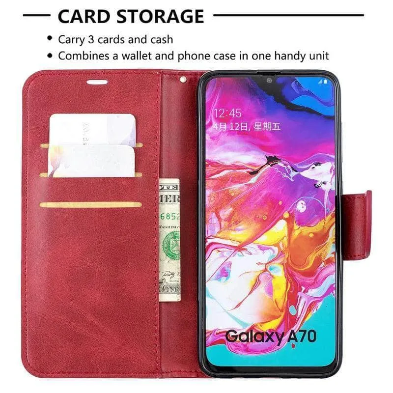 Samsung Galaxy Note 10 Plus A70 A20E A50 A40 A30 A10 J6 J4 Plus Vintage Flip Book Case
