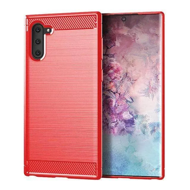 Samsung Galaxy Note 10 Plus Case Silicone Soft Carbon Fiber Cover Shockproof Case