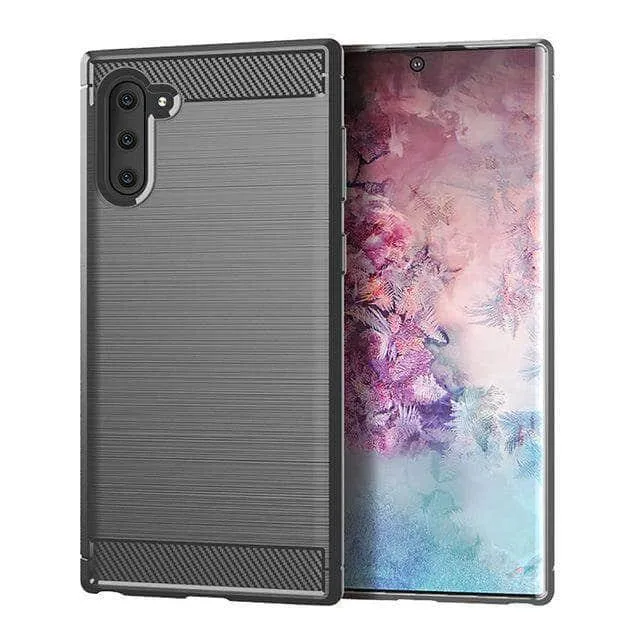 Samsung Galaxy Note 10 Plus Case Silicone Soft Carbon Fiber Cover Shockproof Case
