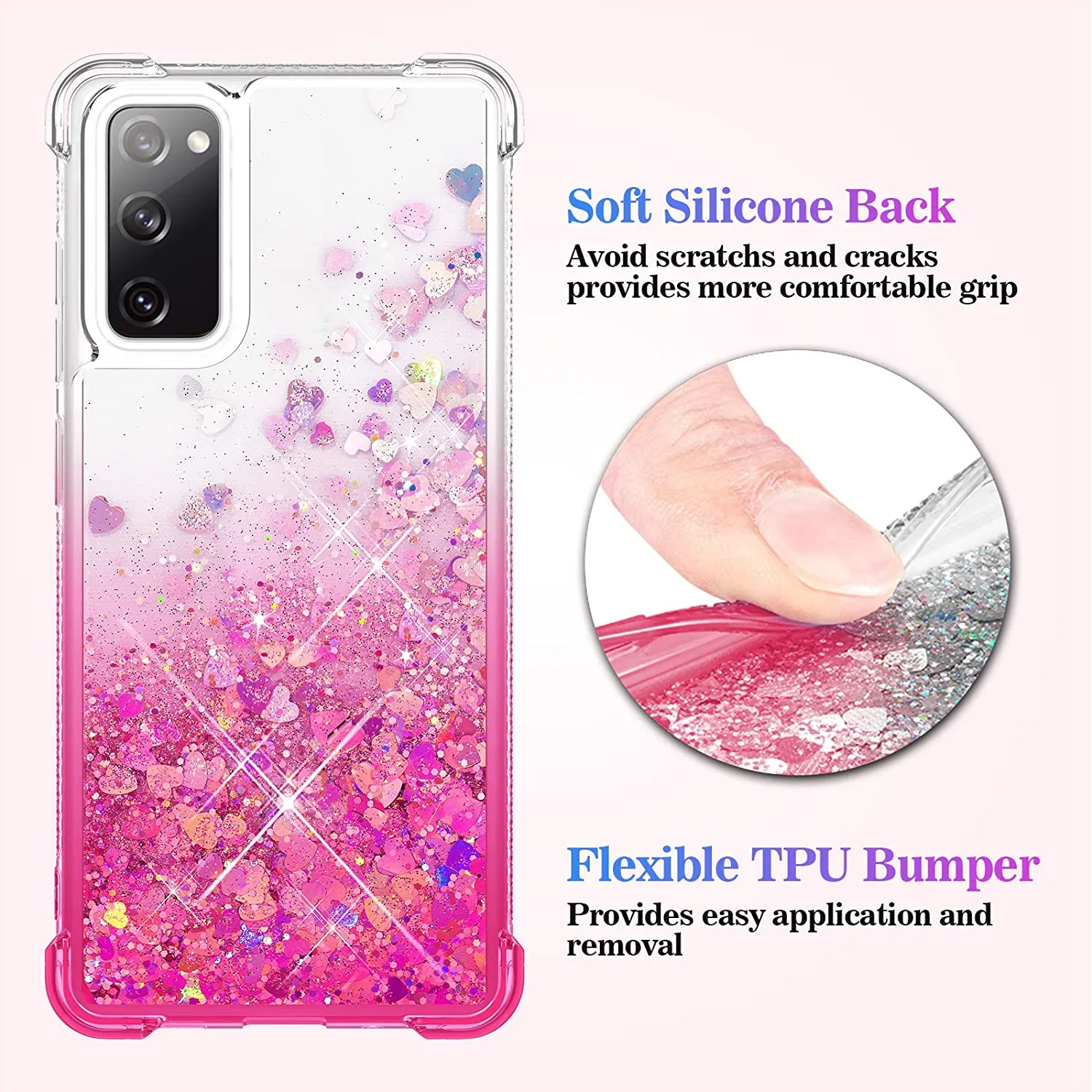 Samsung Galaxy S20 FE Glitter Liquid Case | Glitter Bling Case for Galaxy S20FE