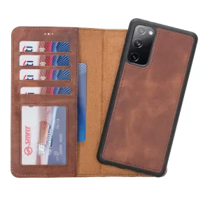 Samsung Galaxy S20 FE Magnetic Detachable Leather Wallet Case