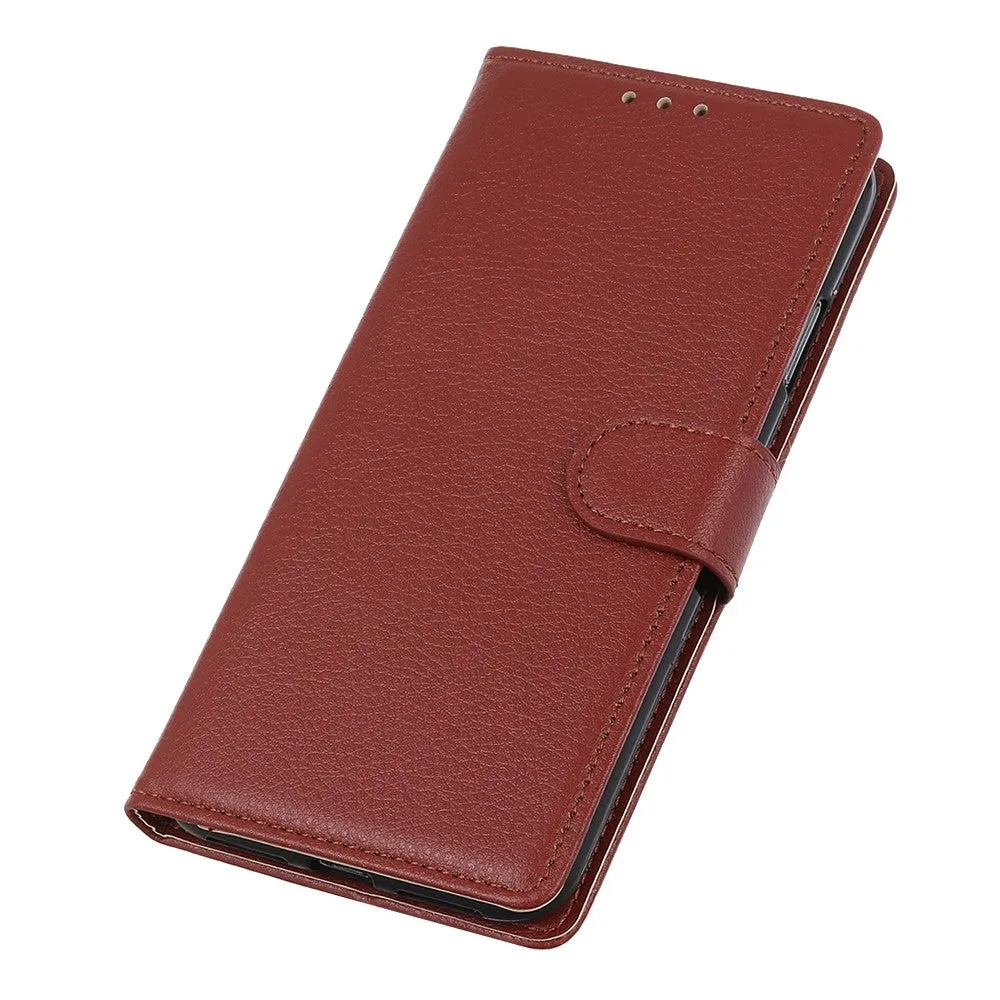 Samsung Galaxy S20 FE / S20 FE 5G Leather Case Flip Cover Litchi Look - Brown