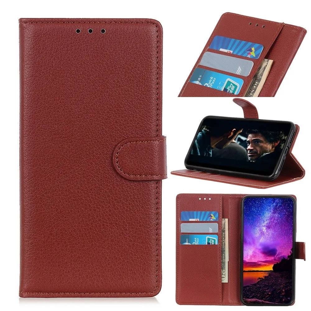 Samsung Galaxy S20 FE / S20 FE 5G Leather Case Flip Cover Litchi Look - Brown