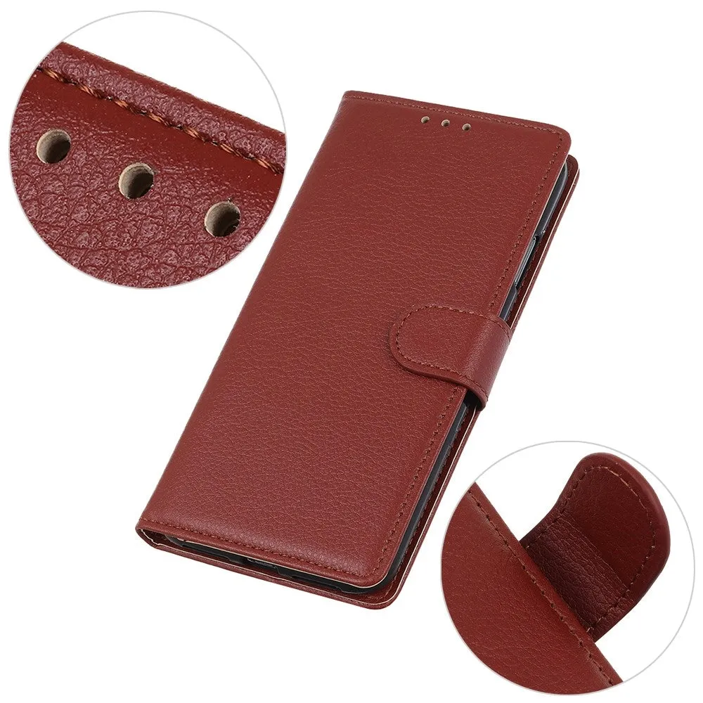 Samsung Galaxy S20 FE / S20 FE 5G Leather Case Flip Cover Litchi Look - Brown