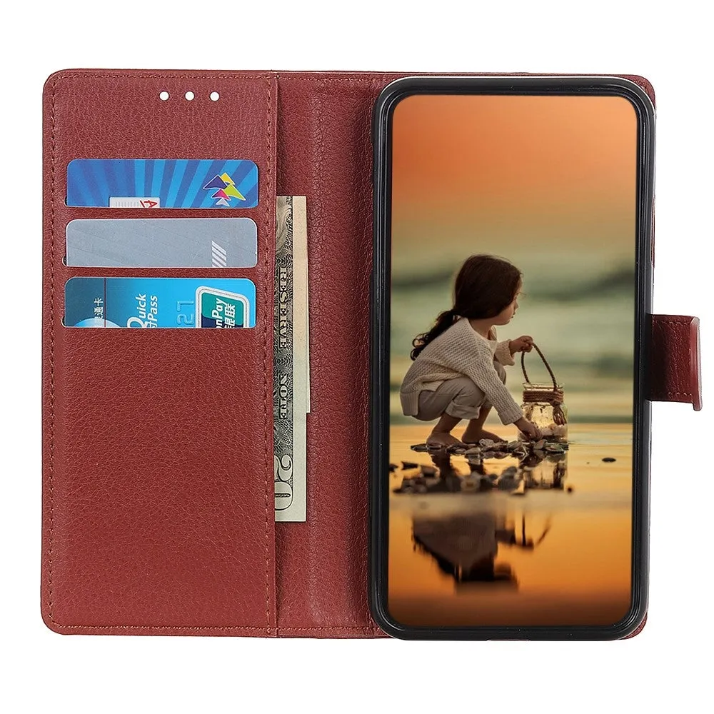 Samsung Galaxy S20 FE / S20 FE 5G Leather Case Flip Cover Litchi Look - Brown