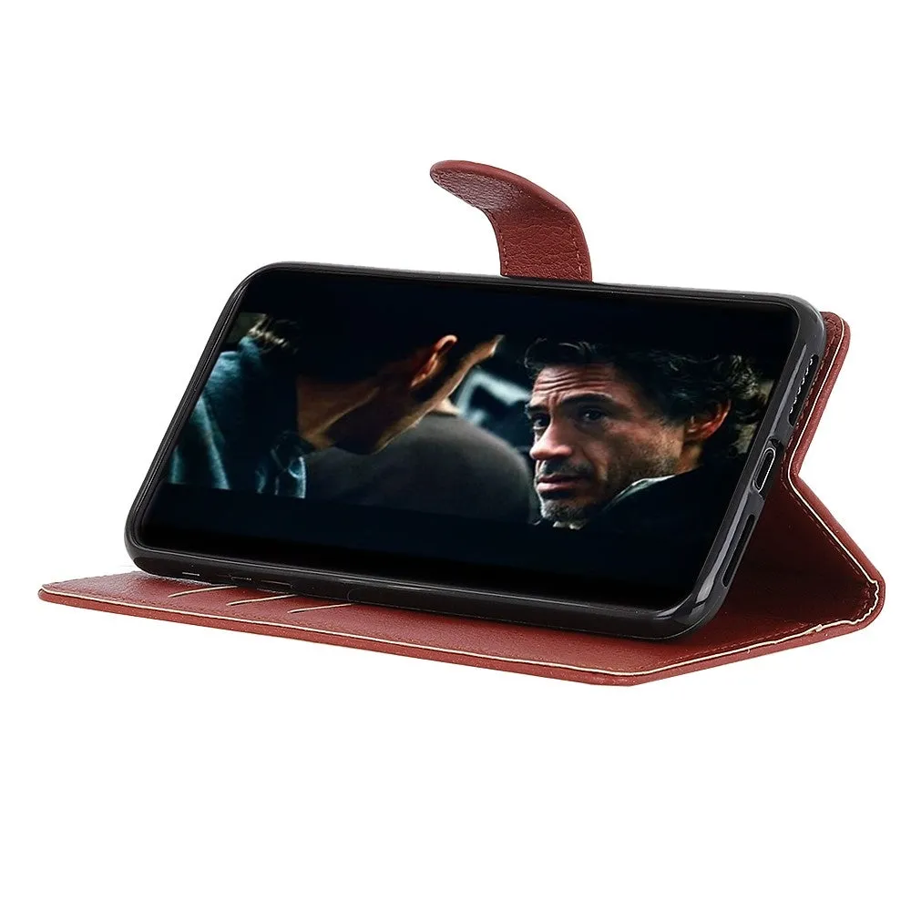 Samsung Galaxy S20 FE / S20 FE 5G Leather Case Flip Cover Litchi Look - Brown