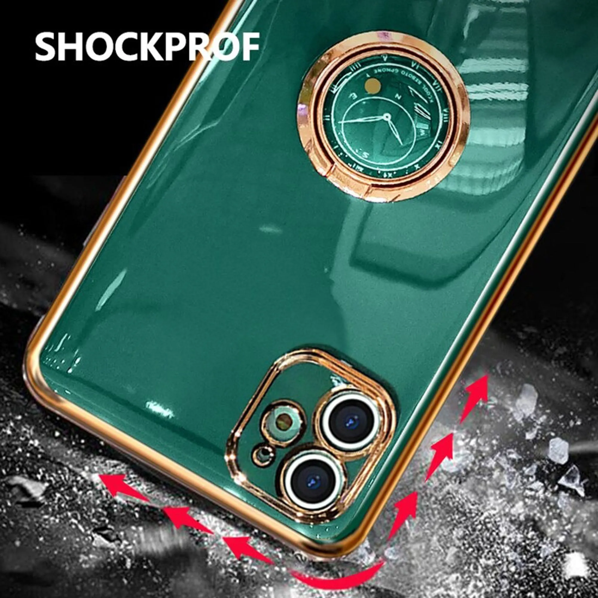Samsung Galaxy S21 5G Case Ring Holder Rugged Shockproof Kick Stand Case Heavy Duty Protective Plating Luxury Back Cover