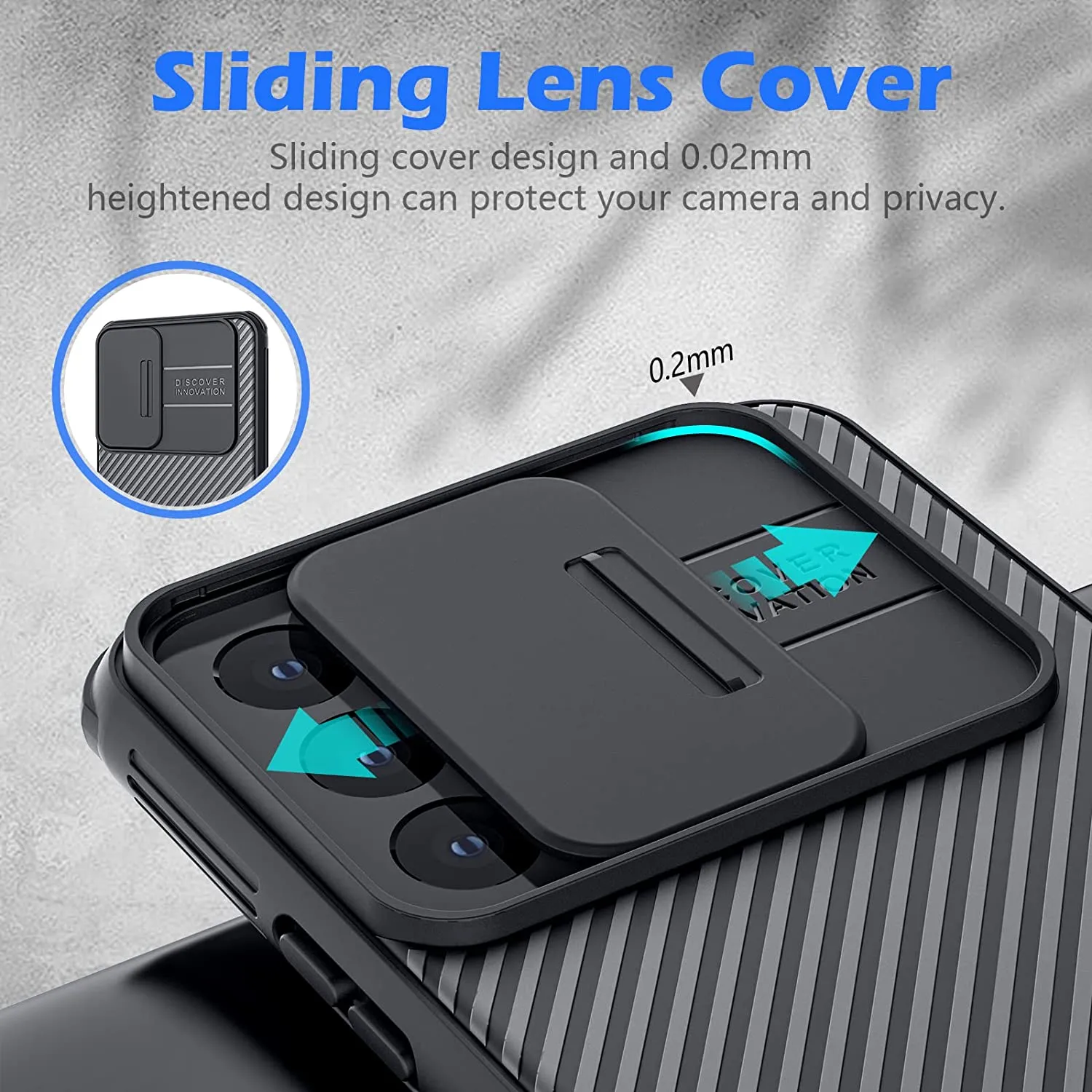 Samsung Galaxy S22 Case Slide Camera Cover case, Black